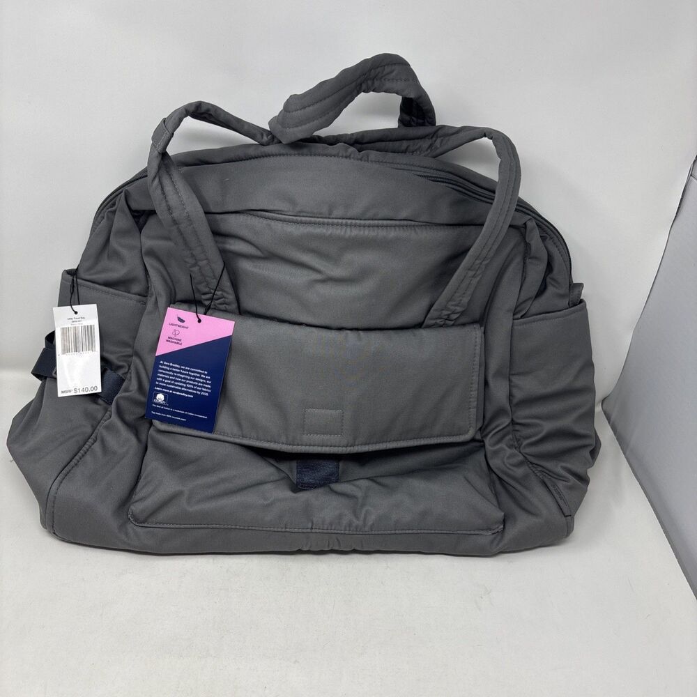 Vera Bradley Utility Travel Bag Galaxy Gray Recycled Cotton Weekender NWT